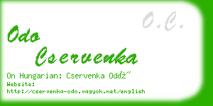 odo cservenka business card